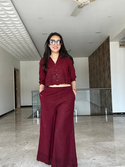 Velora cutwork co-ord set