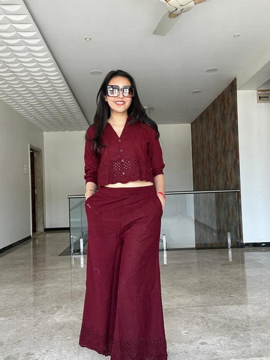 Velora cutwork co-ord set