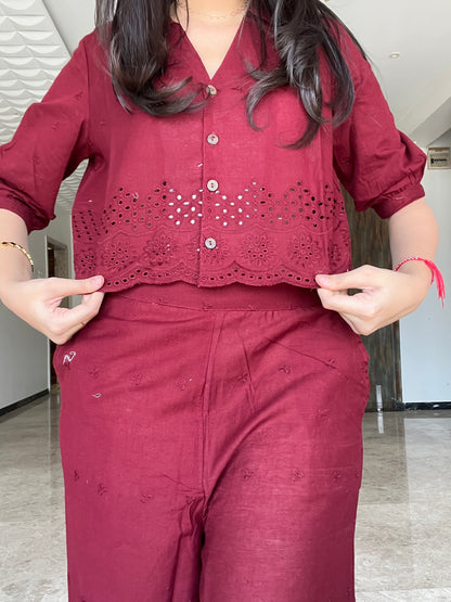 Velora cutwork co-ord set