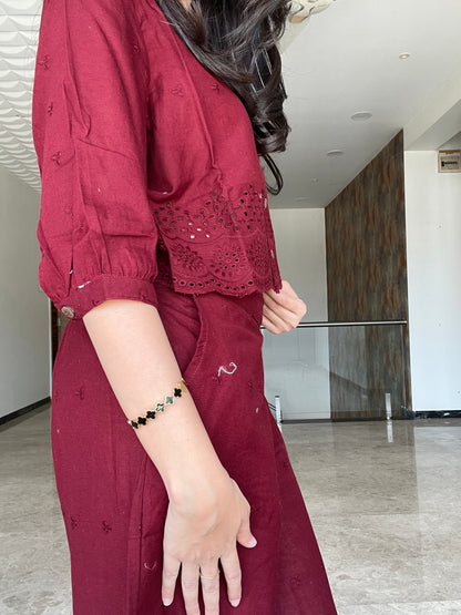 Velora cutwork co-ord set