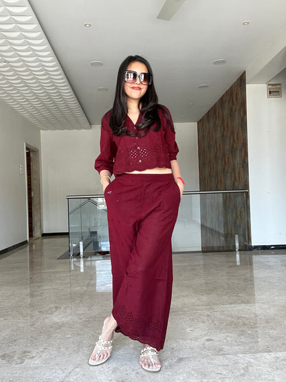 Velora cutwork co-ord set