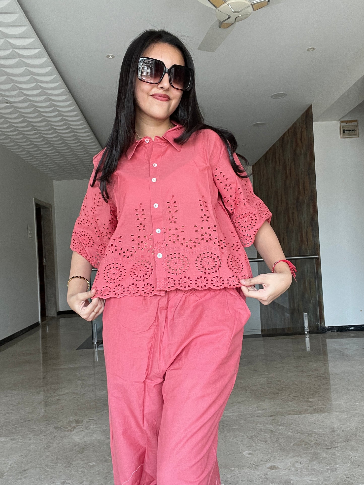 Corale cutwork co-ord set