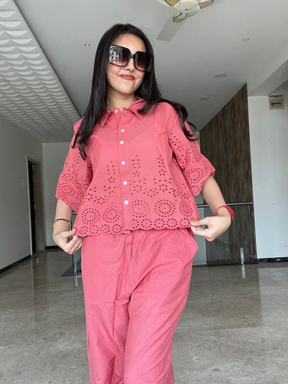 Corale cutwork co-ord set
