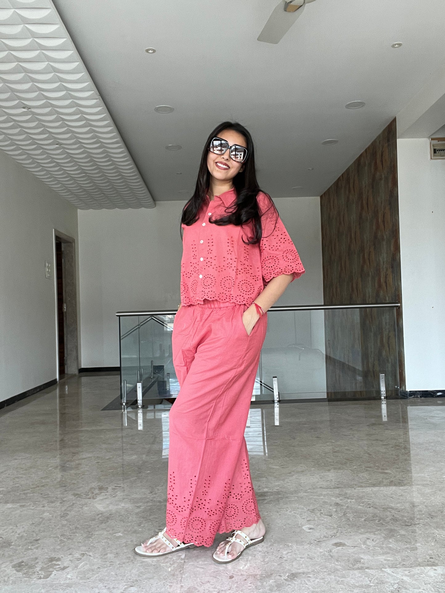 Corale cutwork co-ord set