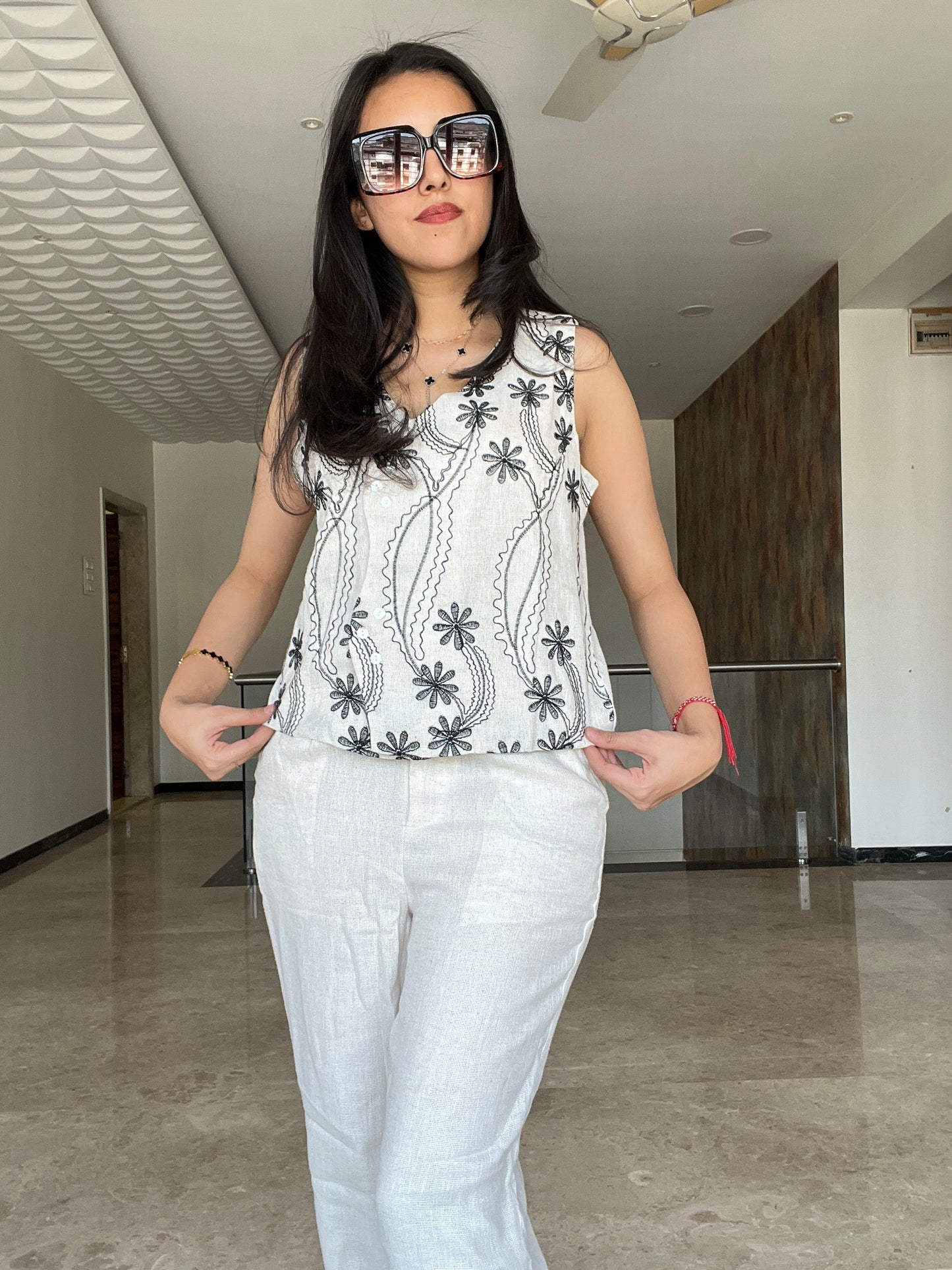 Monochrome meadow co-ord set